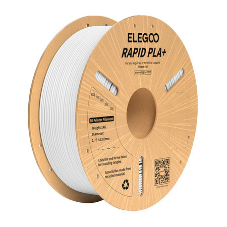 ELEGOO PLA+ 1.75 mm, 1 kg 3D Printer Filament, White