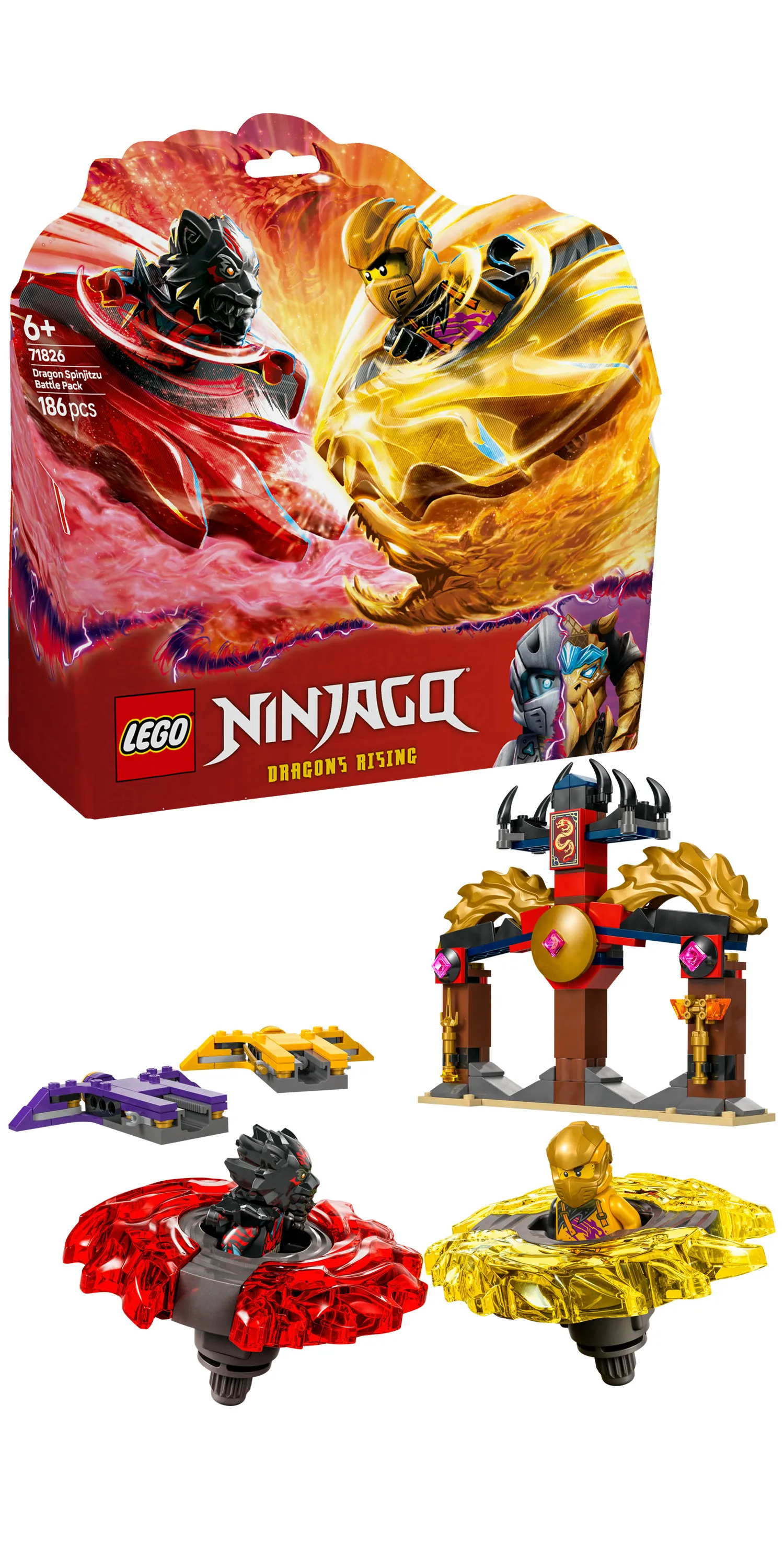 LEGO NINJAGO Spinjitzu-lohik&auml;&auml;rmetaistelupaketti 71826