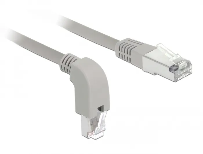 Delock Network cable RJ45 Cat.6 S/FTP downwards angled / straight 0.5