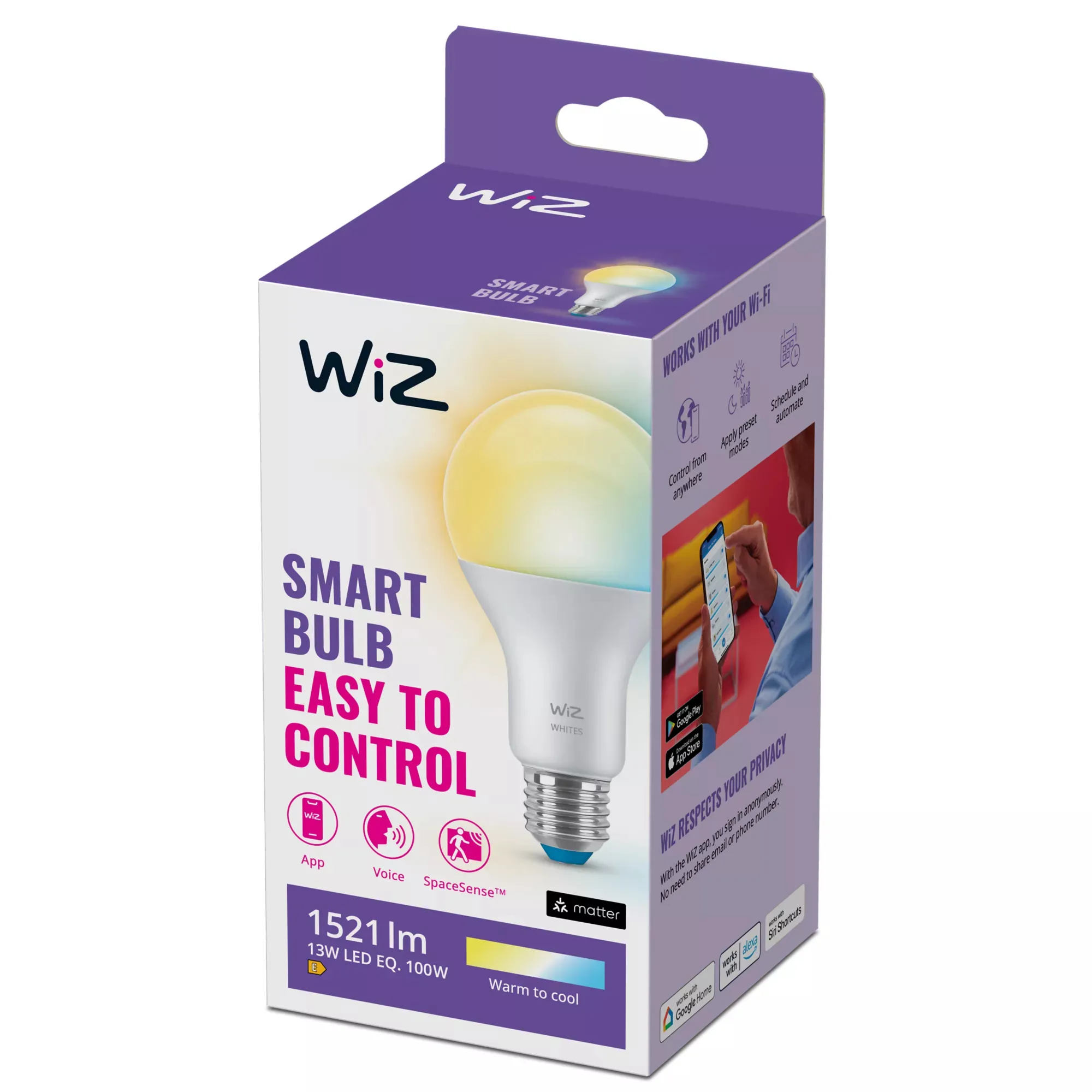 WiZ tunable white E27 - smart bulb
