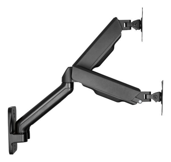 Deltaco Office kaasujousi, Dual -seinäteline, musta, 17"-32", 2x9Kg
