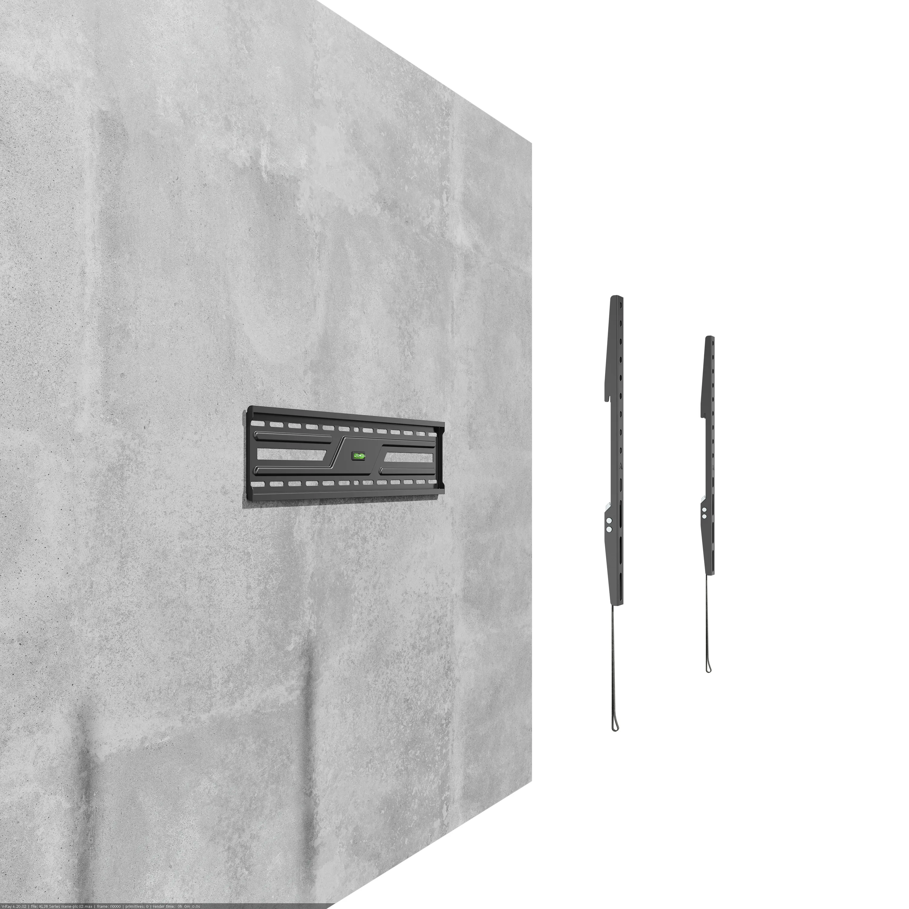 DELTACO ARM-1151-B Heavy Duty Fixed Wall Mount, 37-86", 75 kg, Black