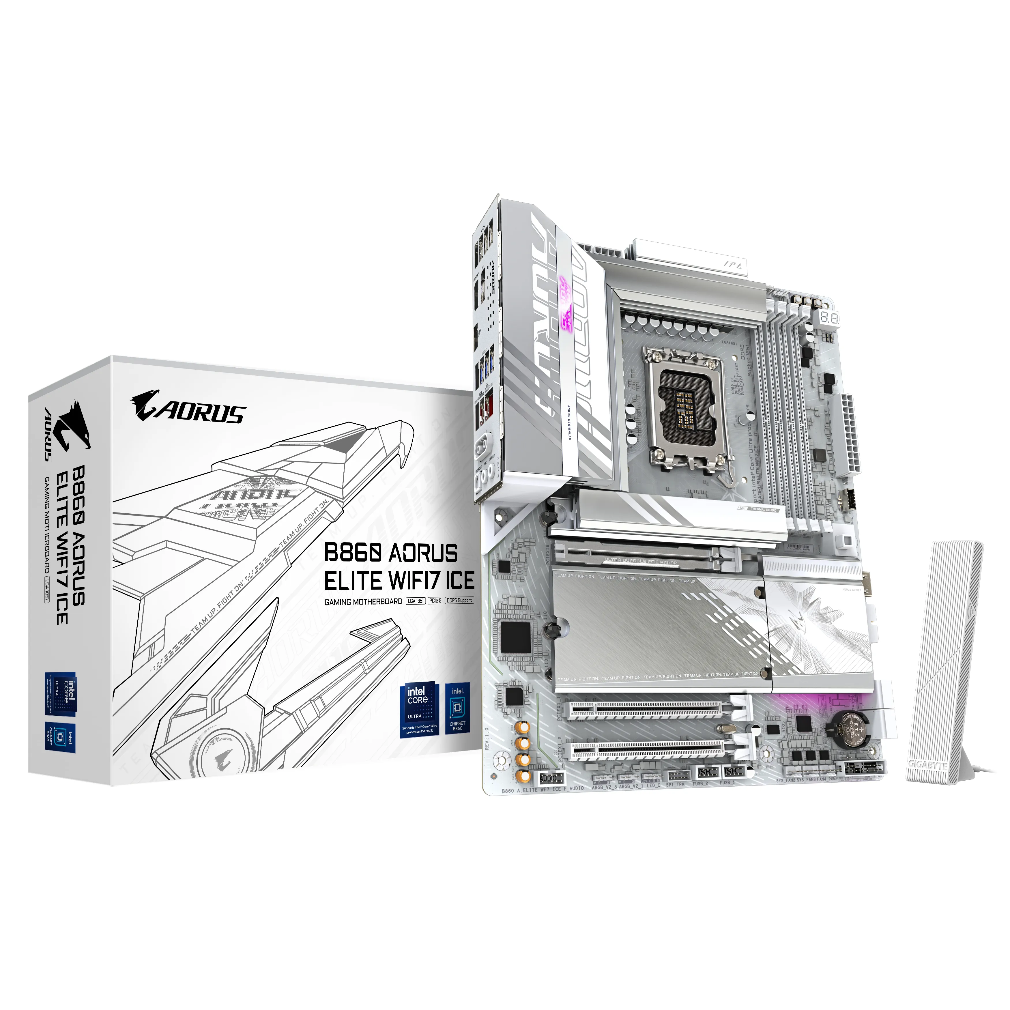 Gigabyte B860 AORUS ELITE WIFI7 ICE LGA 1851 DDR5 ATX - motherboard