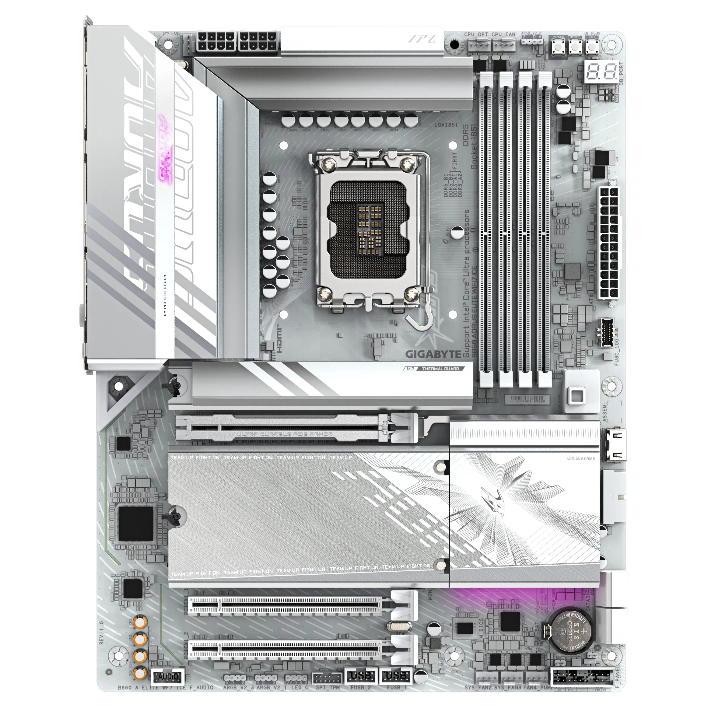 Gigabyte B860 AORUS ELITE WIFI7 ICE LGA 1851 DDR5 ATX - motherboard