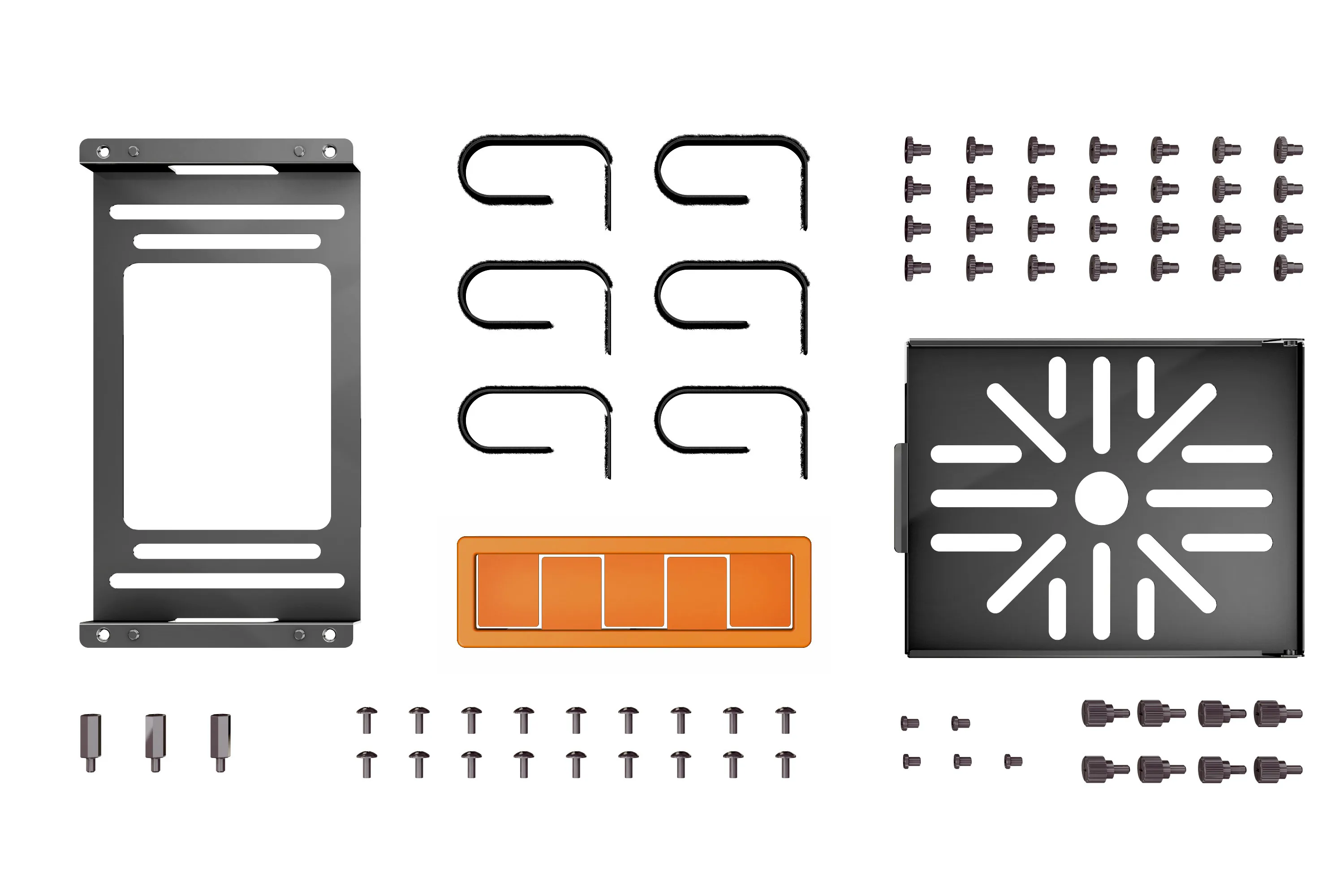 be quiet! Dark Base 900 -miditornikotelo, musta/oranssi