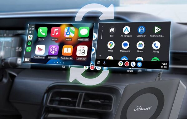 OTTOCAST Car TV MAX CA361-C4 Wireless CarPlay and Android Auto Adapter with HDMI Black