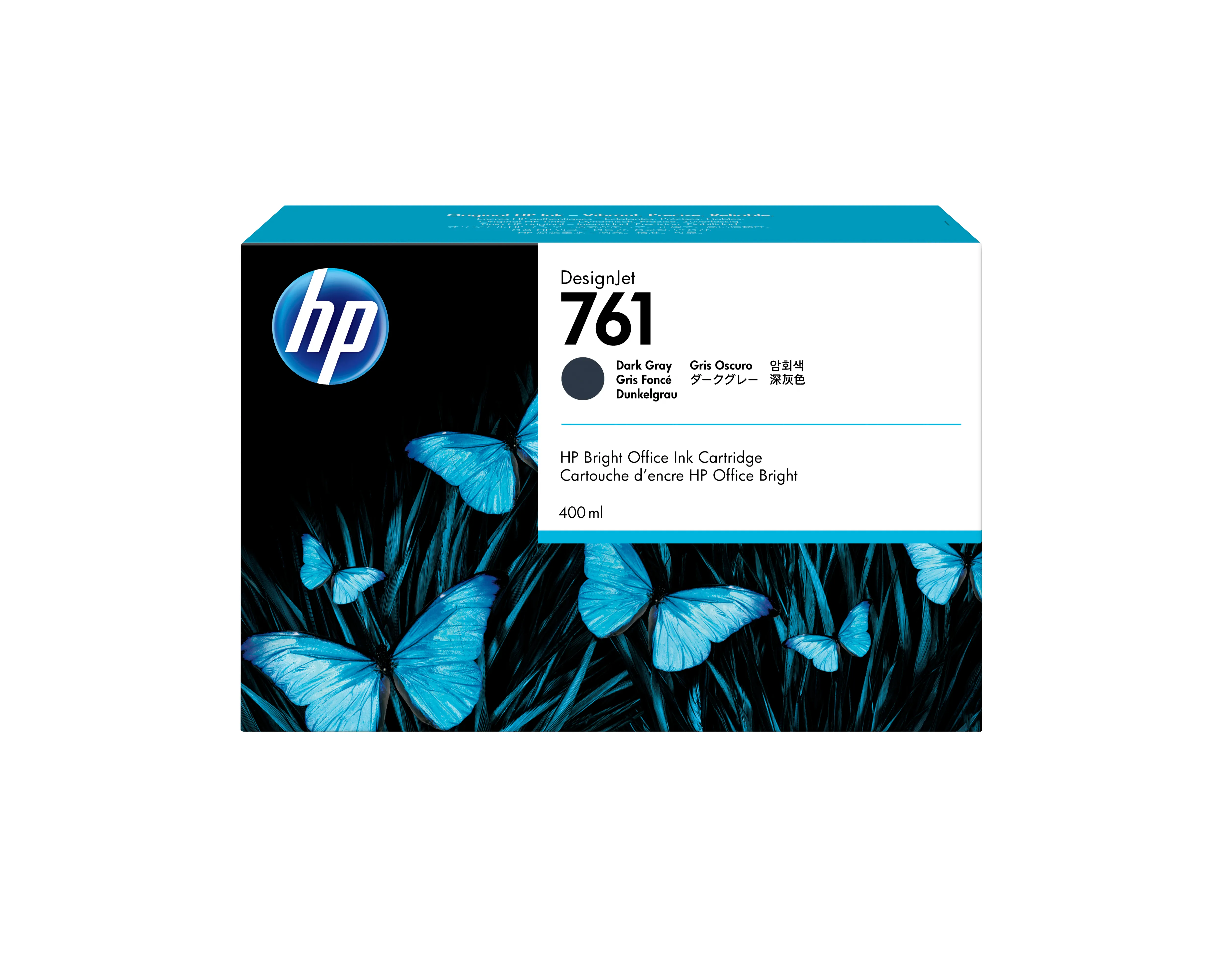 HP CM996A 761-mustekasetti, 400 ml, tummanharmaa