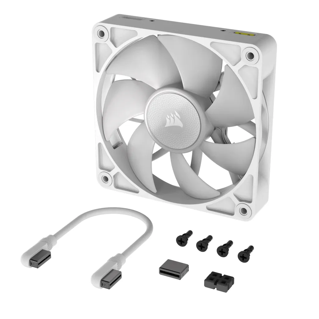 CORSAIR iCUE LINK RX120 RGB -case fan, White, 120mm, PWM