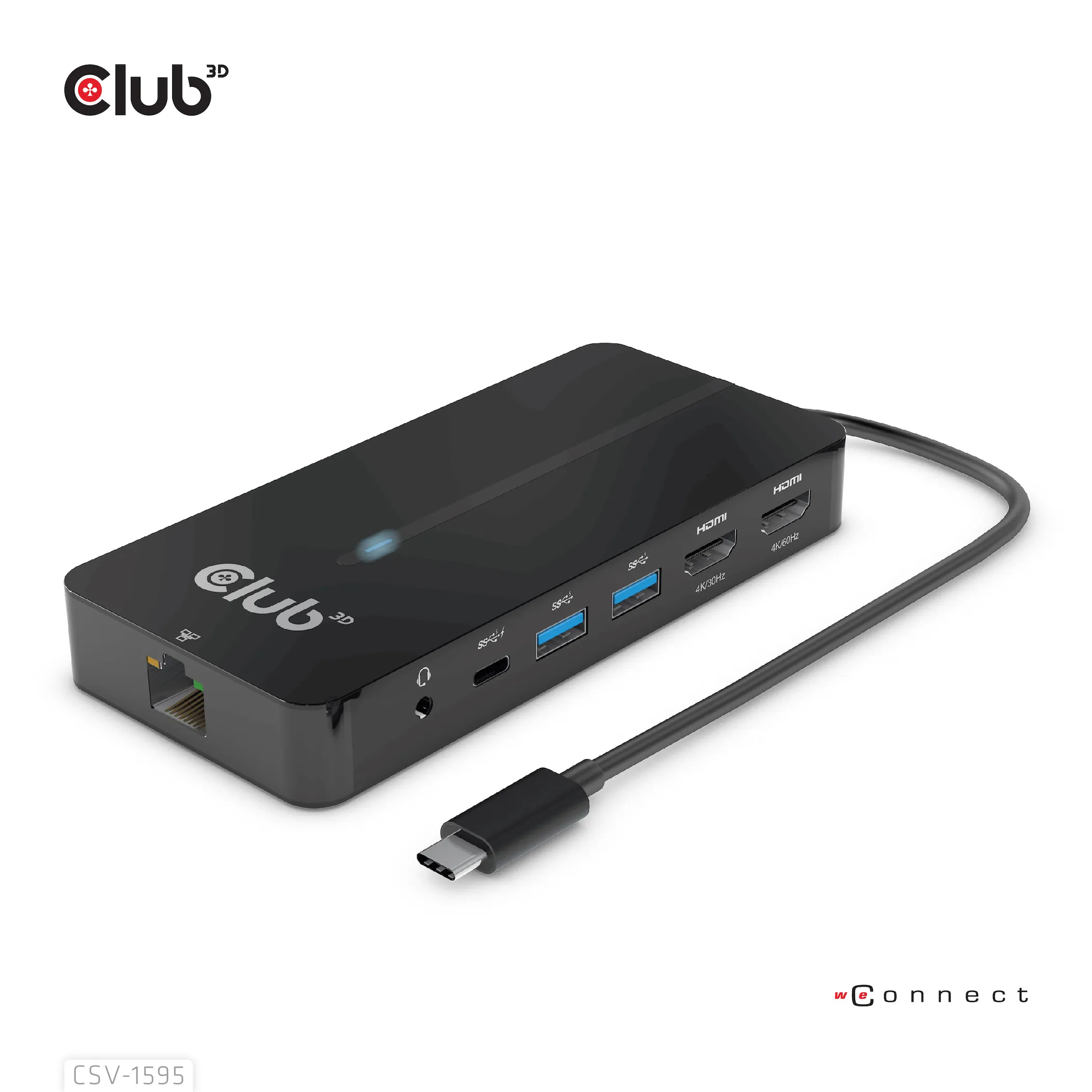 Club 3D 3.1 Gen1 USB-C 7-in-1 -hubi, Musta Club 3D 3.1 Gen1 USB-C 7-in-1 -hubi, Musta
