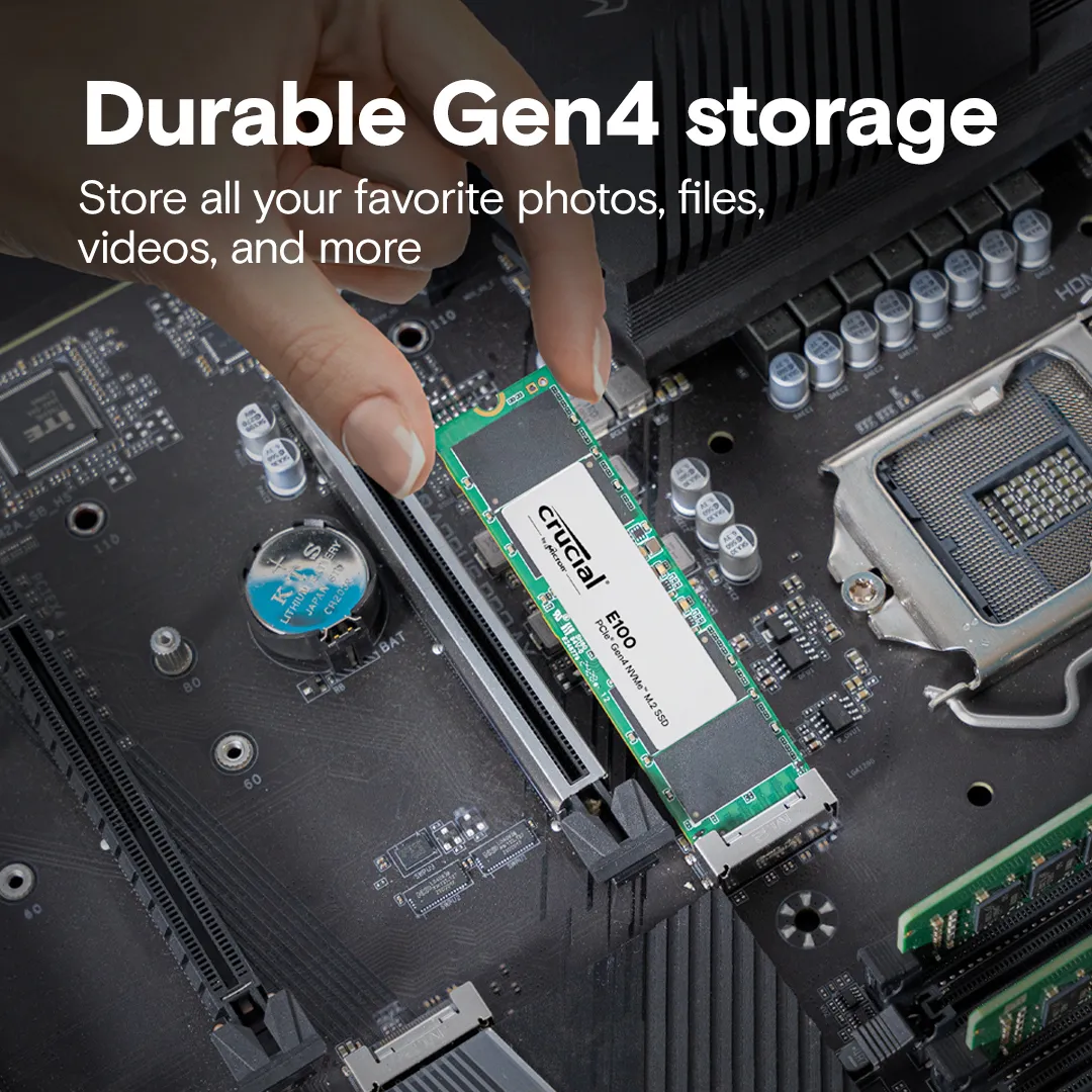 Crucial E100 2 TB, PCIe 4.0, M.2 - SSD
