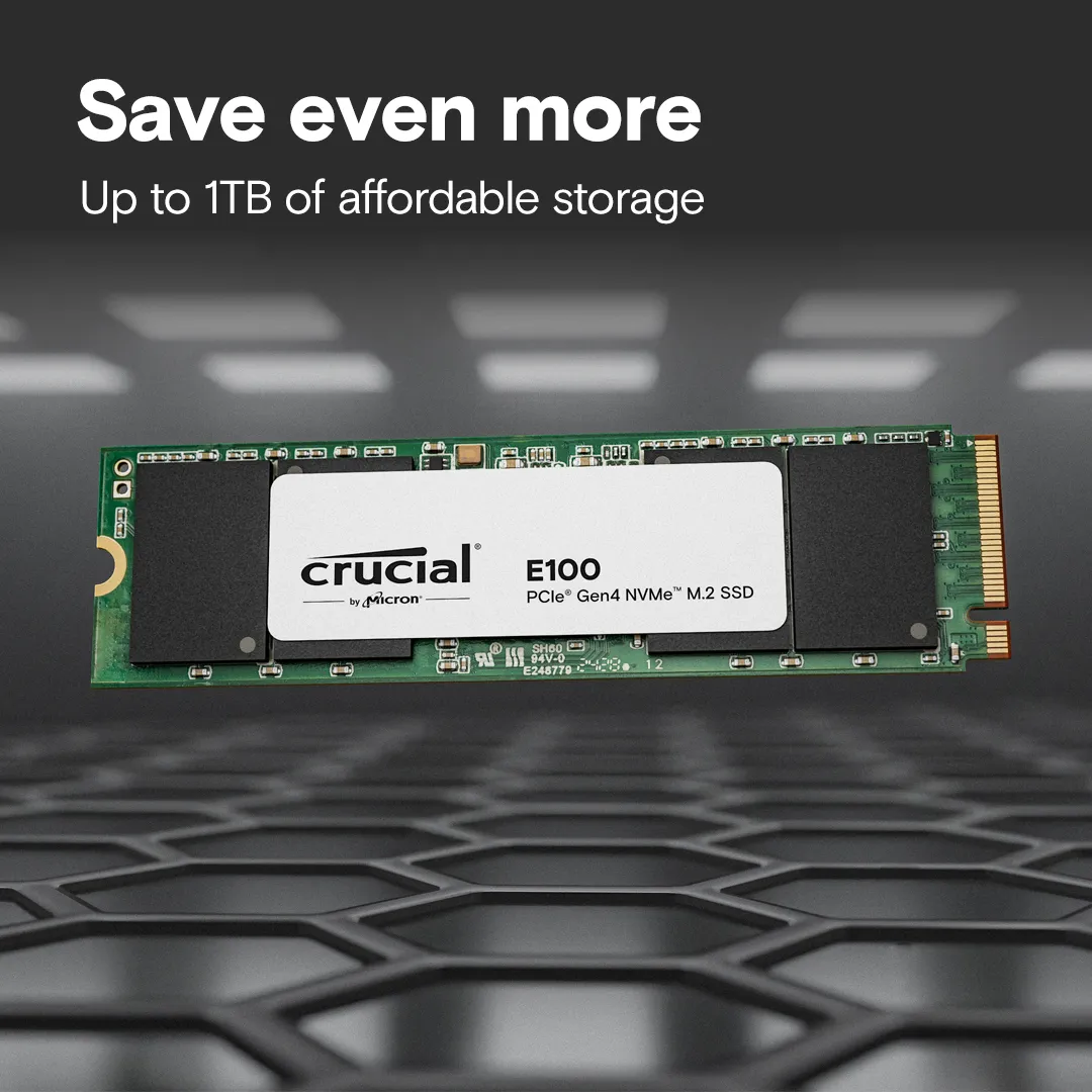 Crucial E100 2 TB, PCIe 4.0, M.2 - SSD