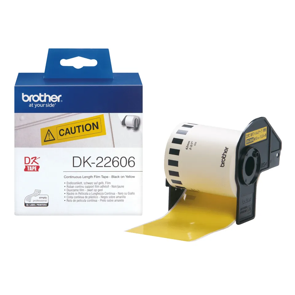BROTHER DK22606 YELLOW FILM TAPE 62MM