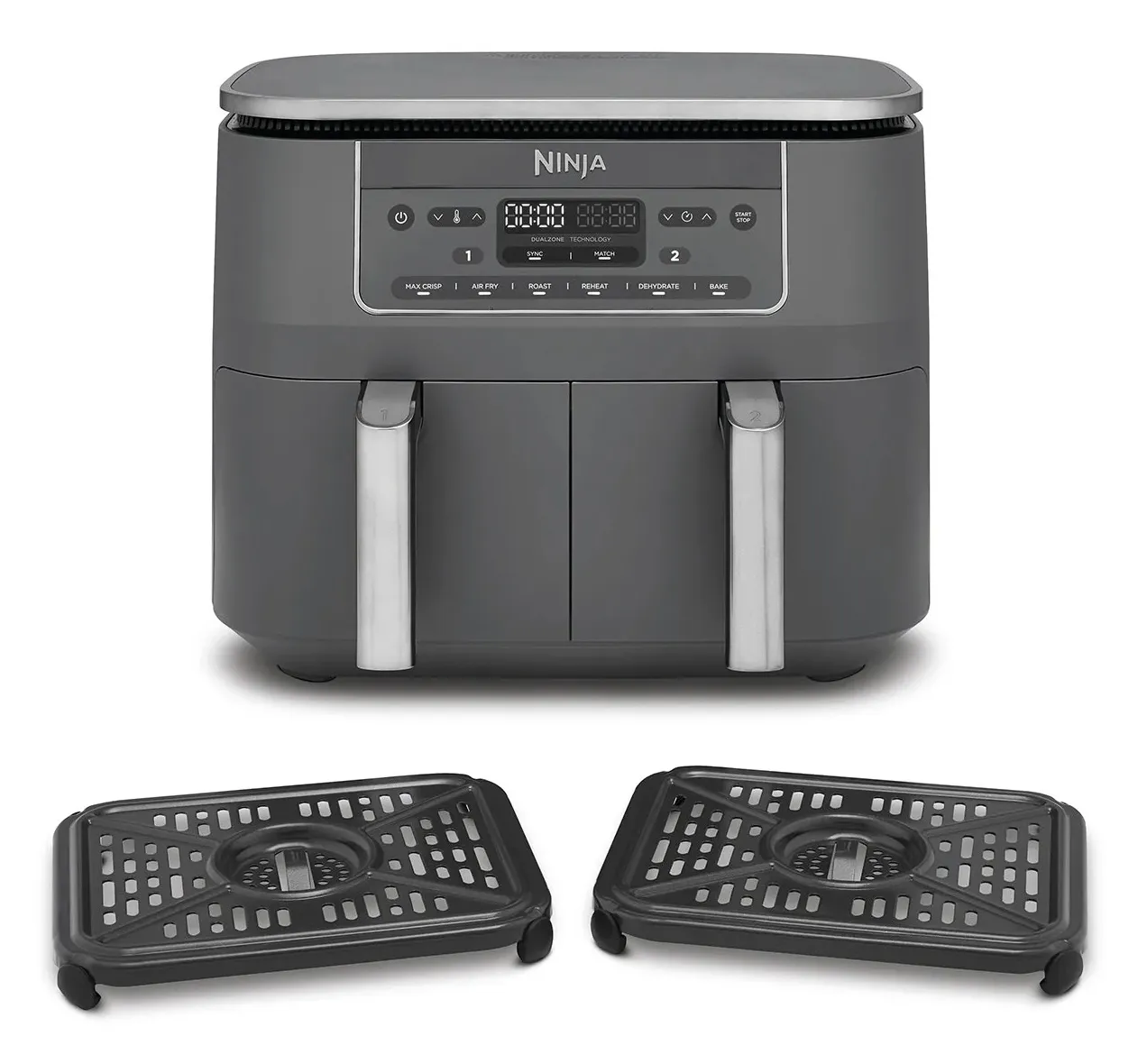 Ninja DZ300EU, 7,6 l, 3,2 kg, 2400 W, airfryer, harmaa
