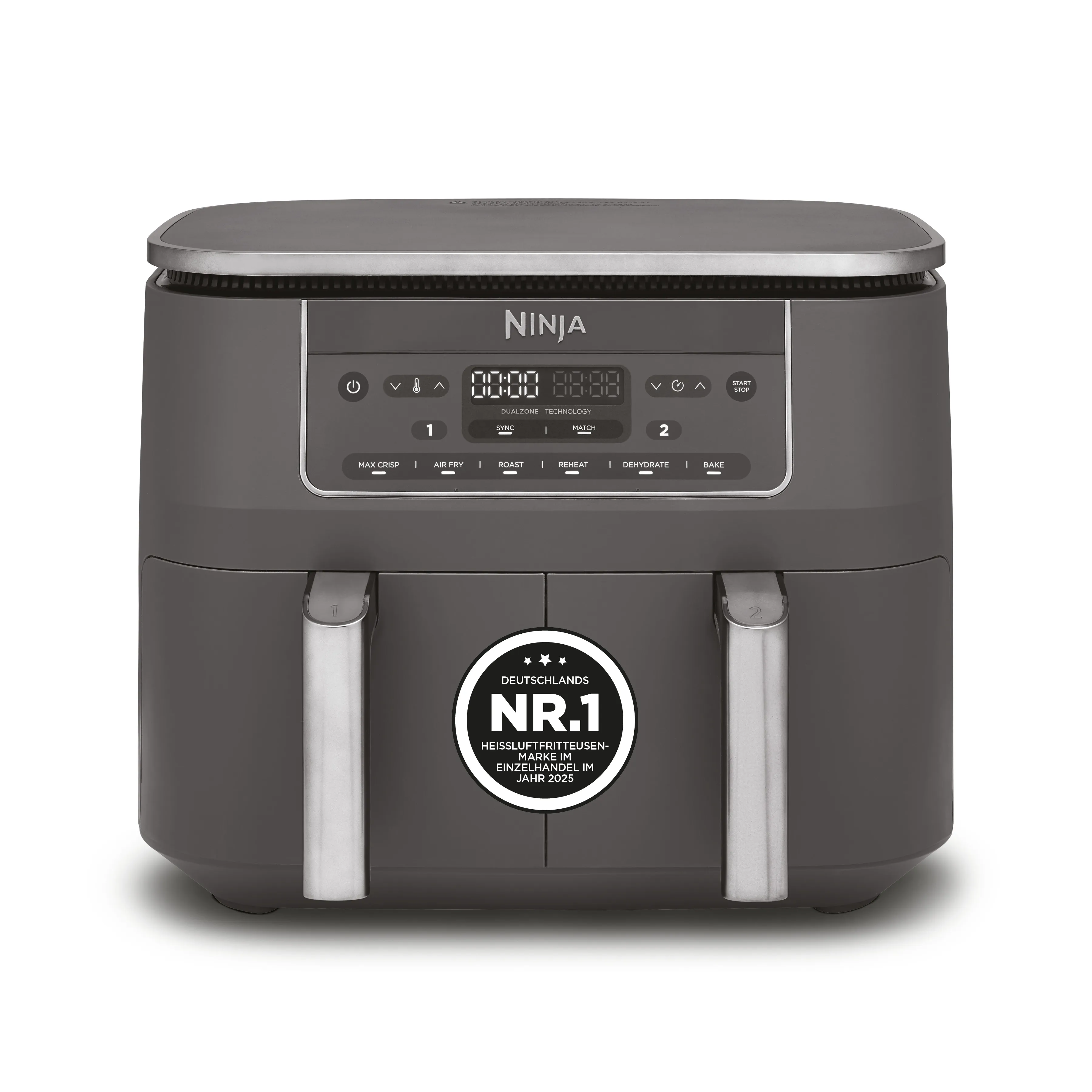 Ninja DZ300EU, 7,6 l, 3,2 kg, 2400 W, airfryer, harmaa