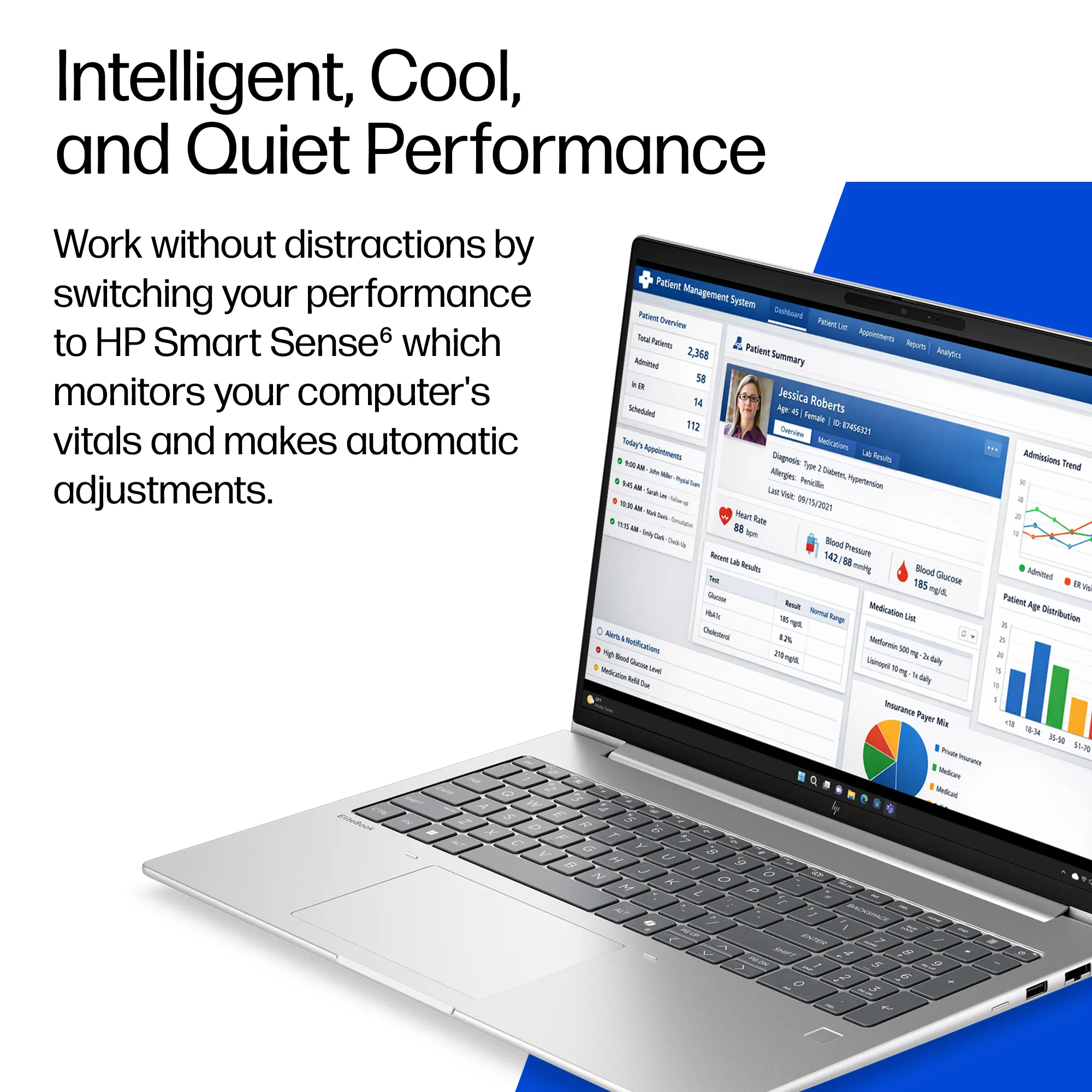 HP EliteBook 6 G2i 16.0" Ultra 5 322, 32 Gt, 512 Gt, Intel Graphics, Win 11 Pro -kannettava, hopea