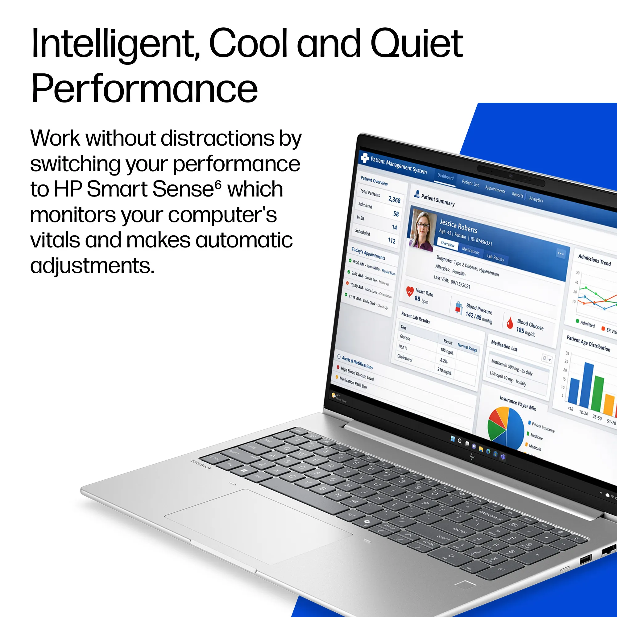 HP EliteBook 6 G2i 16.0" Ultra 5 322, 32 Gt, 512 Gt, Intel Graphics, Win 11 Pro -kannettava, hopea