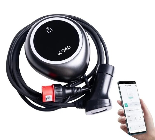 eLOAD T150 16A 11kW Type 2 charging station, 5m