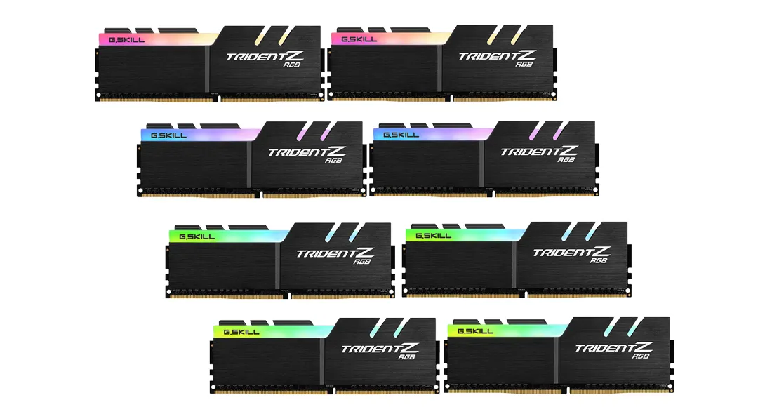 G.SKILL Trident Z RGB 256 Gt (8 x 32 Gt) DDR4 2666 MHz, CL19 -muisti (XMP)