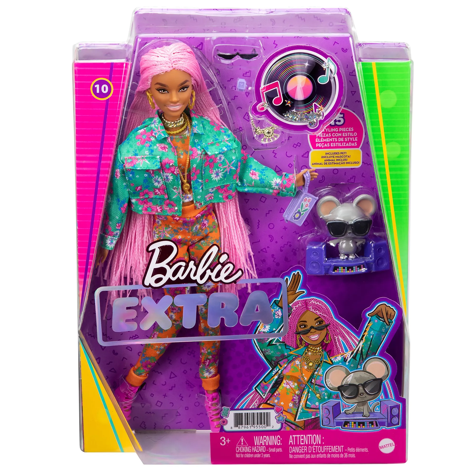 Barbie Extra with pink braids - GXF09