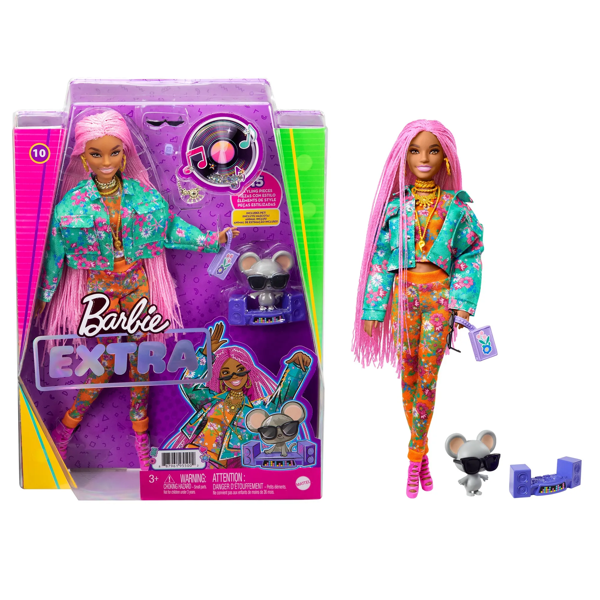 Barbie Extra with pink braids - GXF09