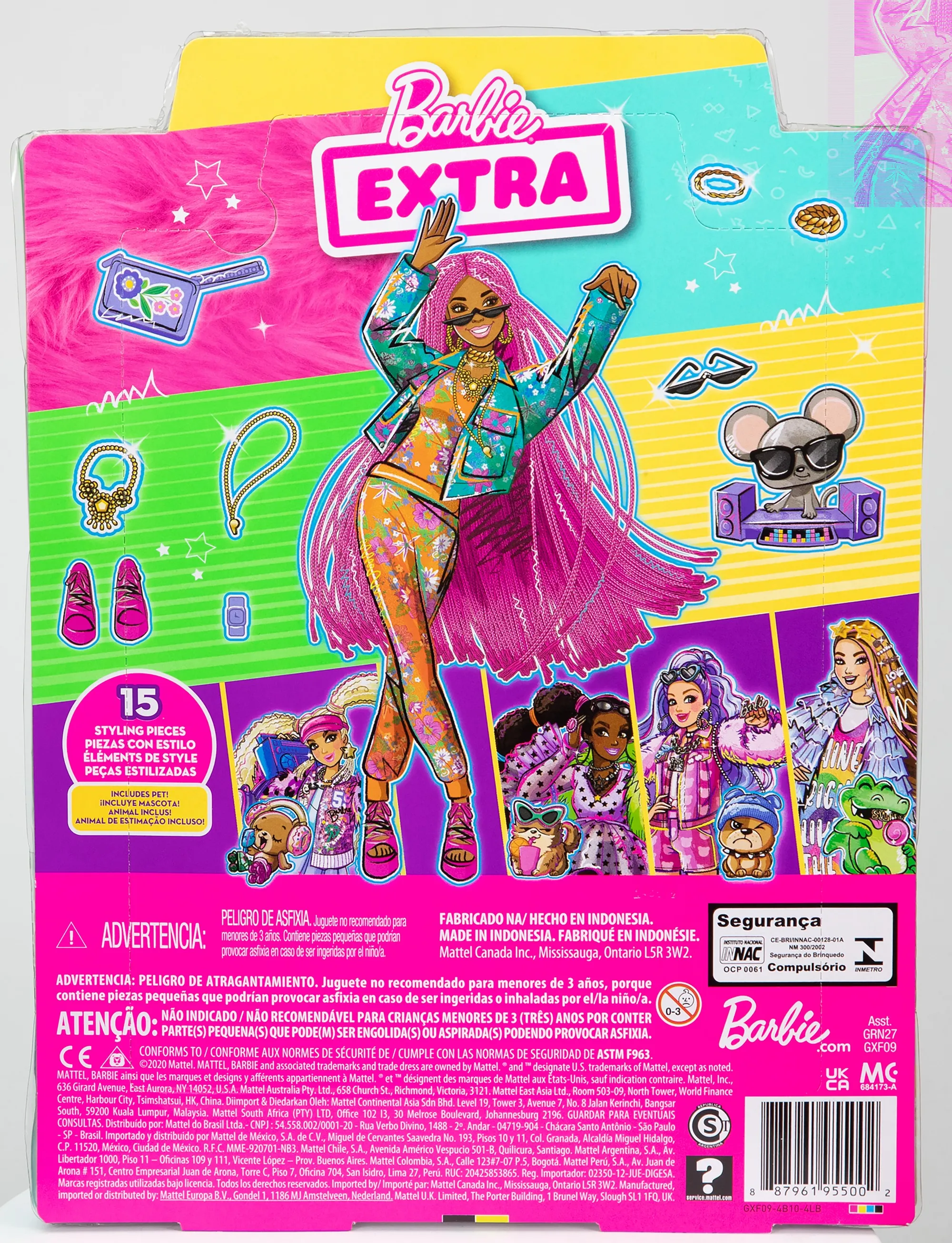 Barbie Extra with pink braids - GXF09