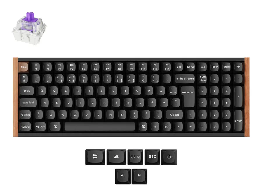 Keychron K4 HE Special Edition -langaton mekaaninen pelin&auml;pp&auml;imist&ouml;, Magnetic, musta, puu