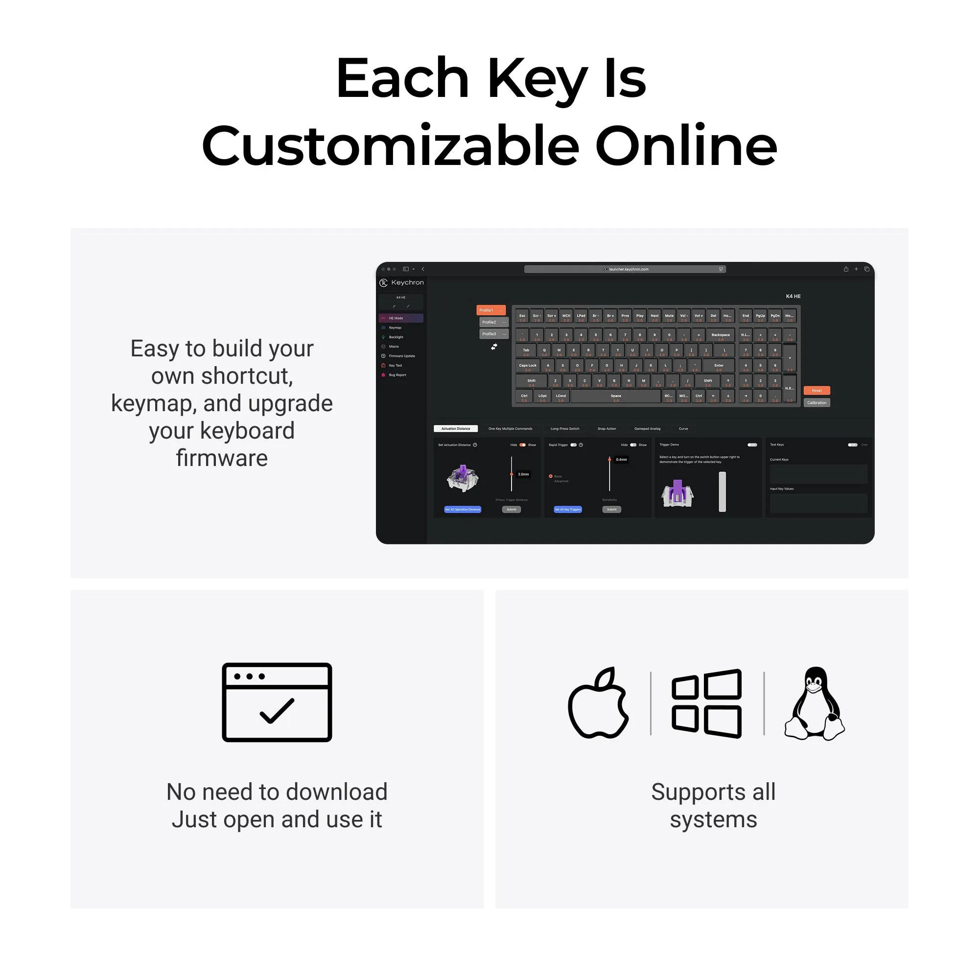 Keychron K4 HE Special Edition -langaton mekaaninen pelin&auml;pp&auml;imist&ouml;, Magnetic, musta, puu