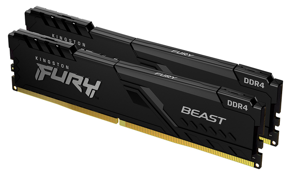 Kingston FURY Beast 16 GB (2 x 8 GB) DDR4 3200 MHz, CL16 - minne, Svart