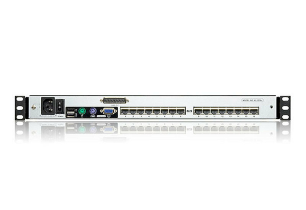 ATEN KL1516AM KVM Switch, 16-port, 17" Display, Dual Rail, CAT5