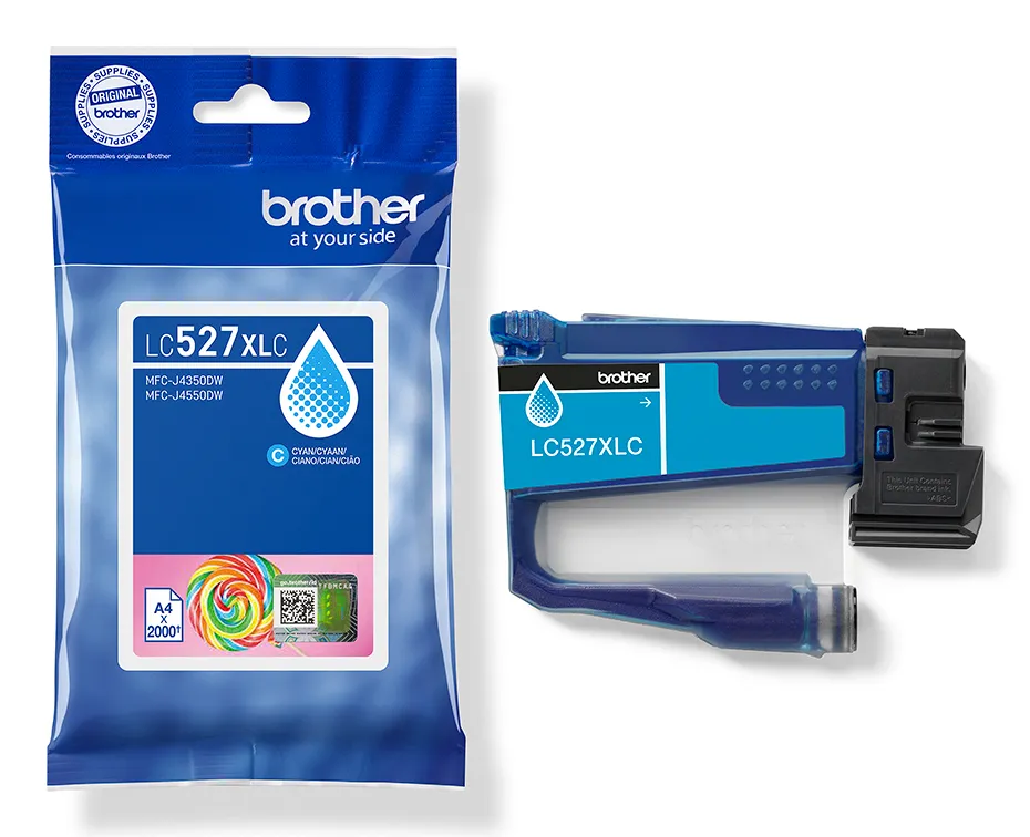 Brother LC527XLC High Yield ink cartridge, Cyan