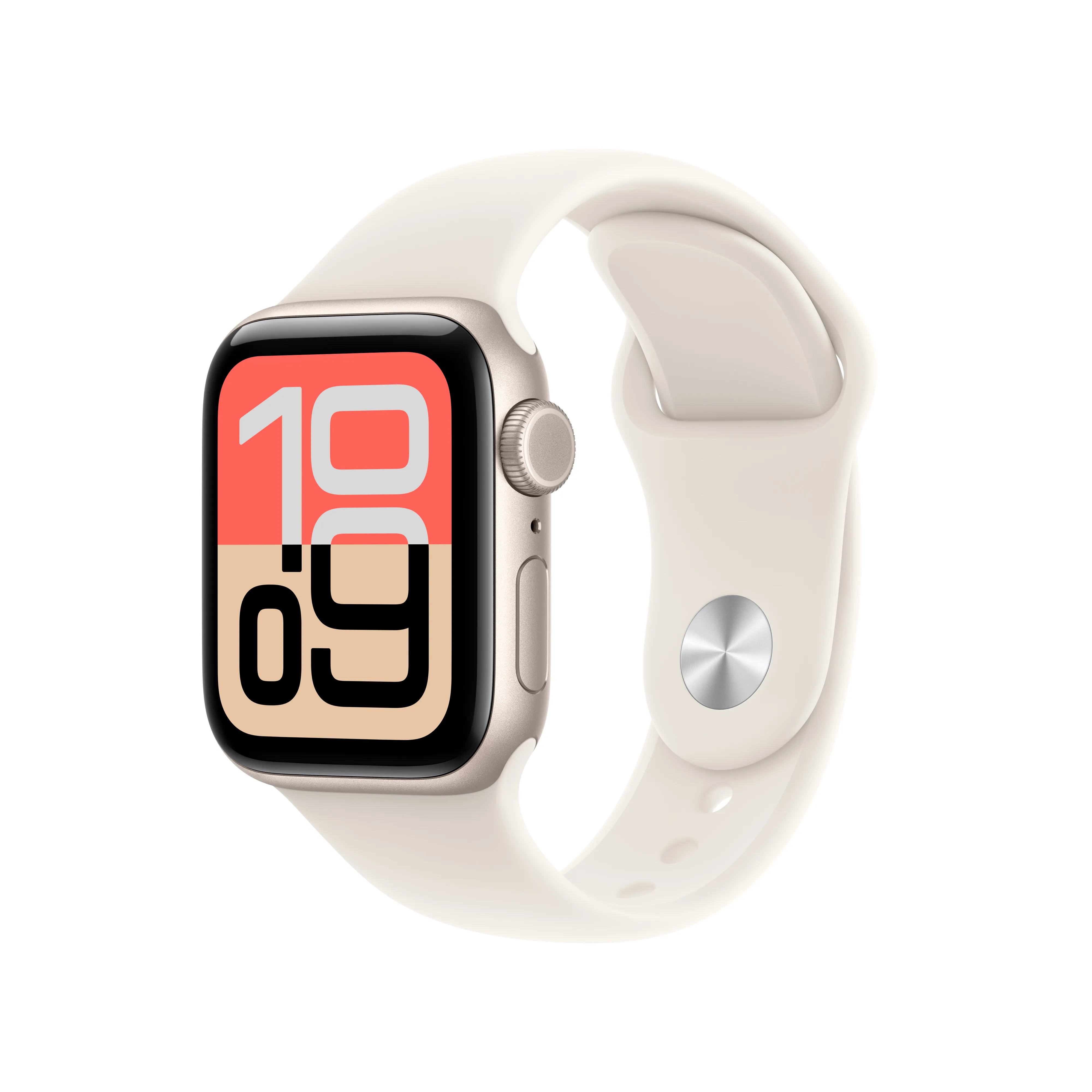 Apple Watch SE 3 (GPS + Cellular) 40 mm tähtivalkea alumiinikuori ja urheiluranneke, M/L