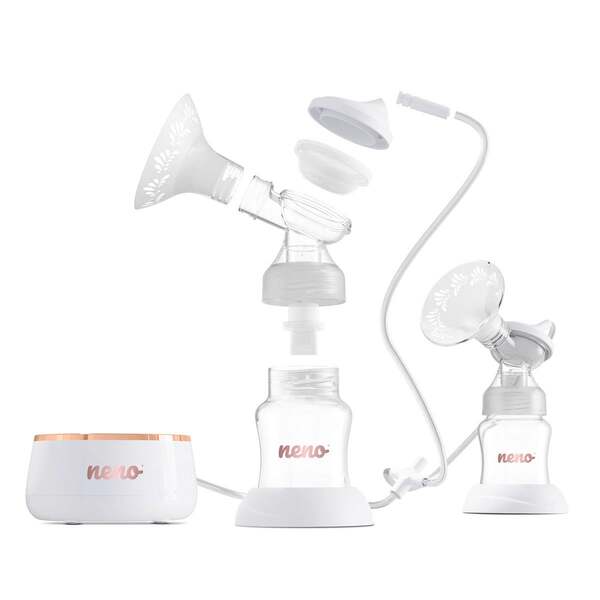 Neno Bella Twin s&auml;hk&ouml;k&auml;ytt&ouml;inen kaksoisrintapumppu - Moon White