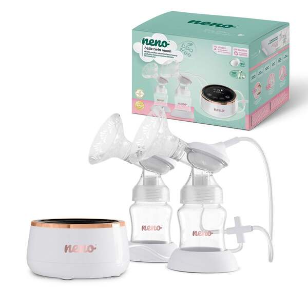 Neno Bella Twin s&auml;hk&ouml;k&auml;ytt&ouml;inen kaksoisrintapumppu - Moon White