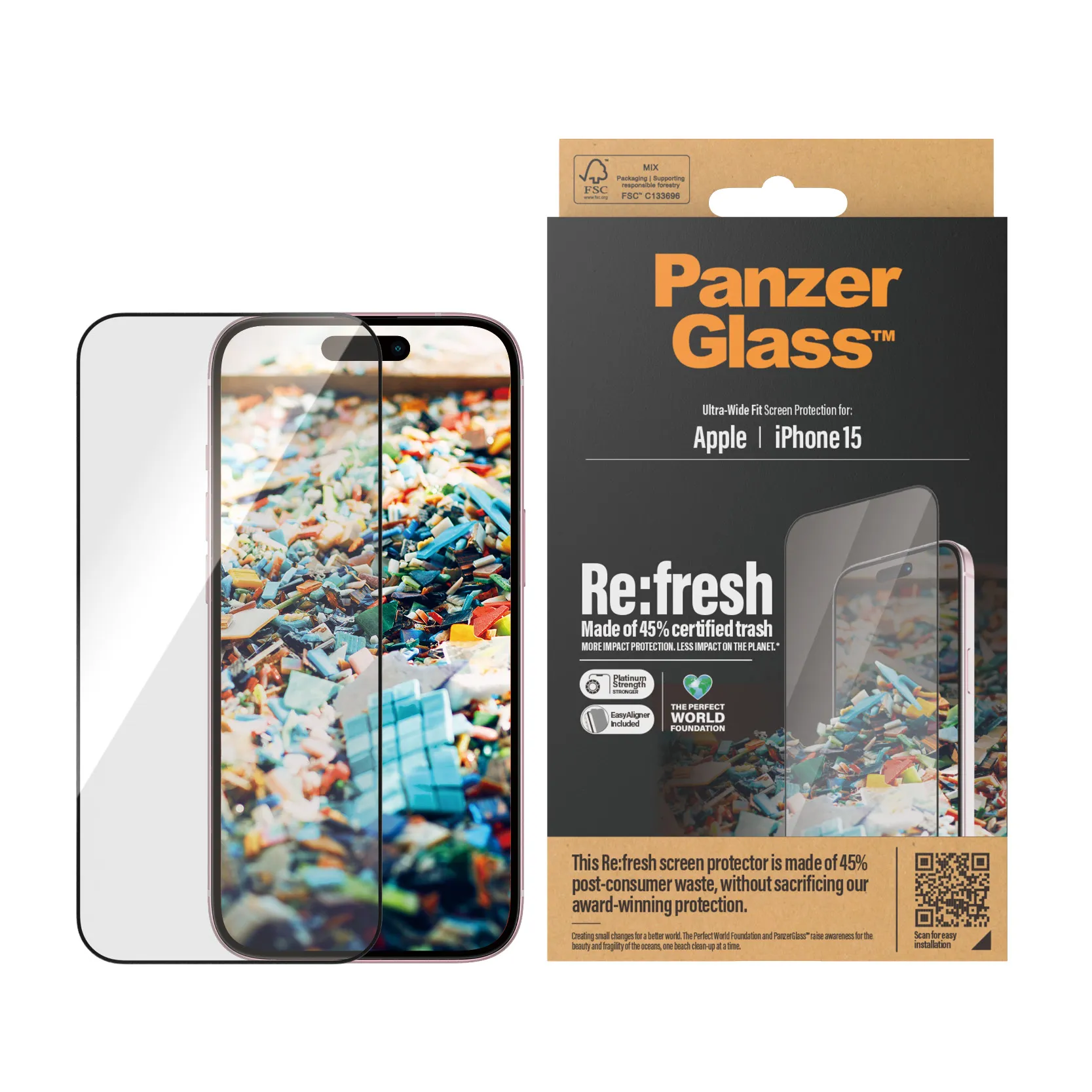 PanzerGlass Ultra-Wide Fit Alignerkit, iPhone 15 - Screen Glass