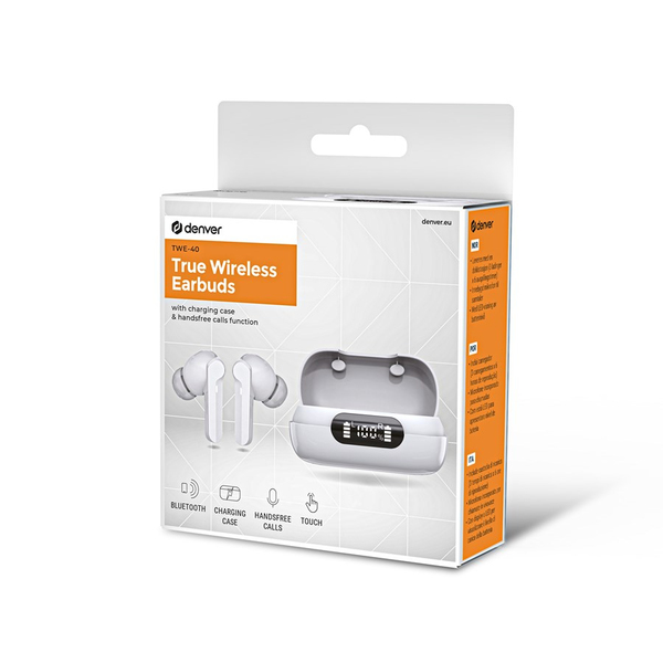 Denver TWE-40 - wireless in-ear headphones, White