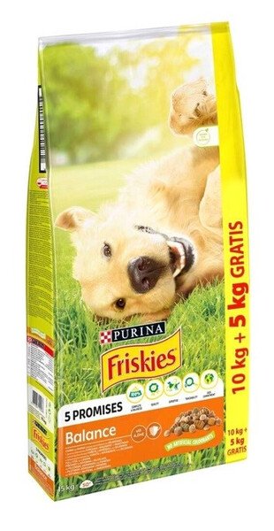 Purina Friskies Balance Chicken with Vegetables, Dry food for dogs, Adult, 15kg