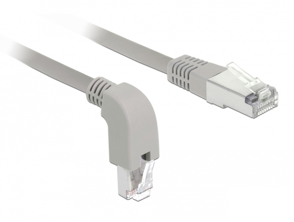 Delock Network cable RJ45 Cat.6 S/FTP downwards angled / straight 0.5