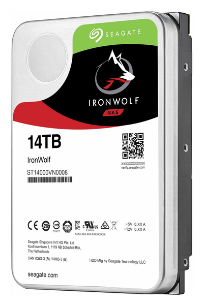 Seagate IronWolf NAS 3.5&quot;, 14 Tt, 7200 RPM, 256 MB -kovalevy