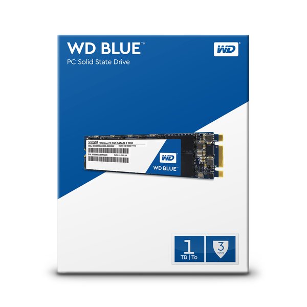 WD 1TB, 525/545 MB/s -SSD-levy M.2, sininen