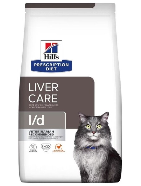Hill's Prescription Diet l/d Liver Care with Chicken, Dry food for cats, Adult, 1.5kg