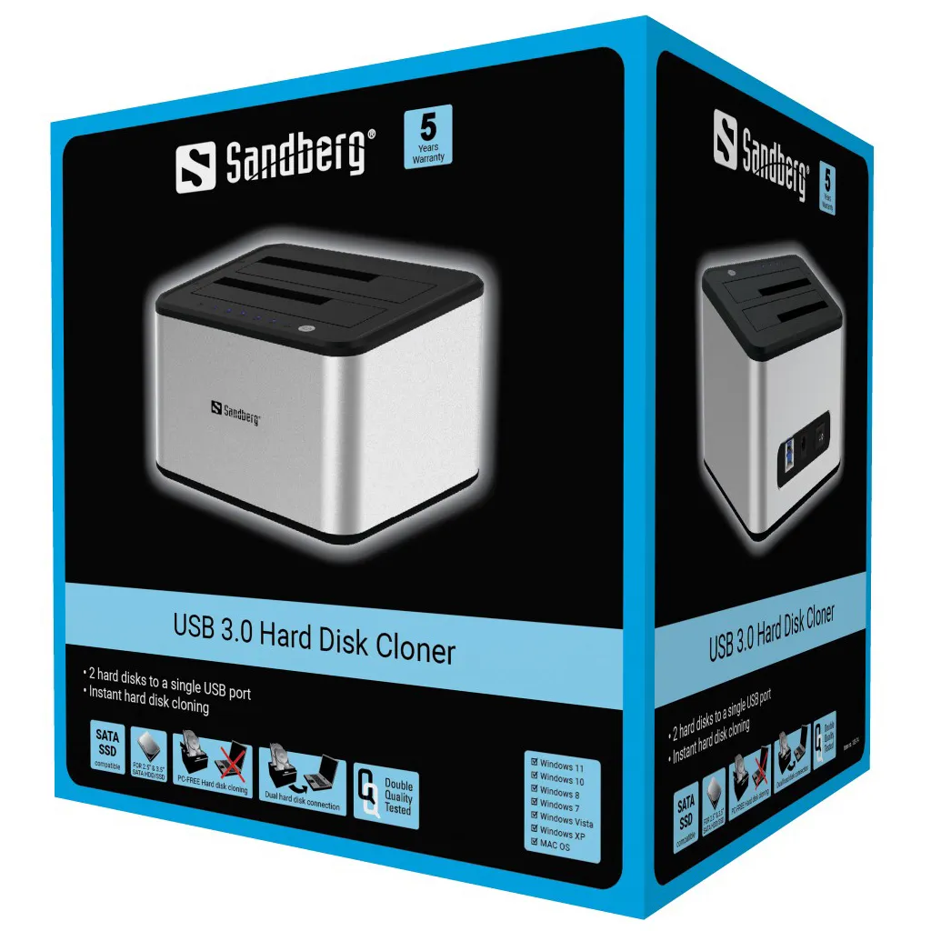 SANDBERG USB 3.0 Hard Disk Cloner