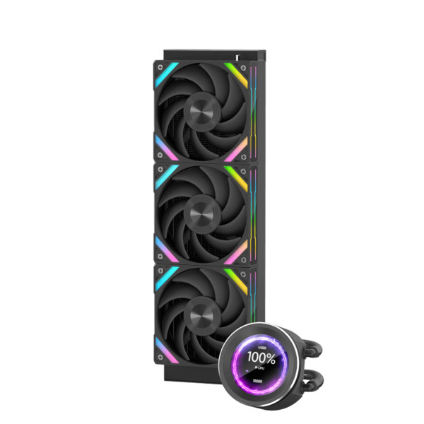 SAMA Q60 Svart LCD ARGB 360mm CPU-v&auml;tskekylare