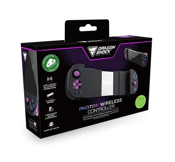 DRAGONSHOCK Ohjain Photon Holder - iOS/Android/PC Musta