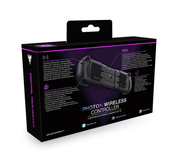 DRAGONSHOCK Ohjain Photon Holder - iOS/Android/PC Musta