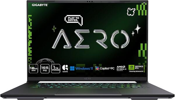 GIGABYTE AERO X16 16" Ryzen AI 7 350, 16 GB, 1 TB, RTX 5060, Win 11 - spelb&auml;rbar dator