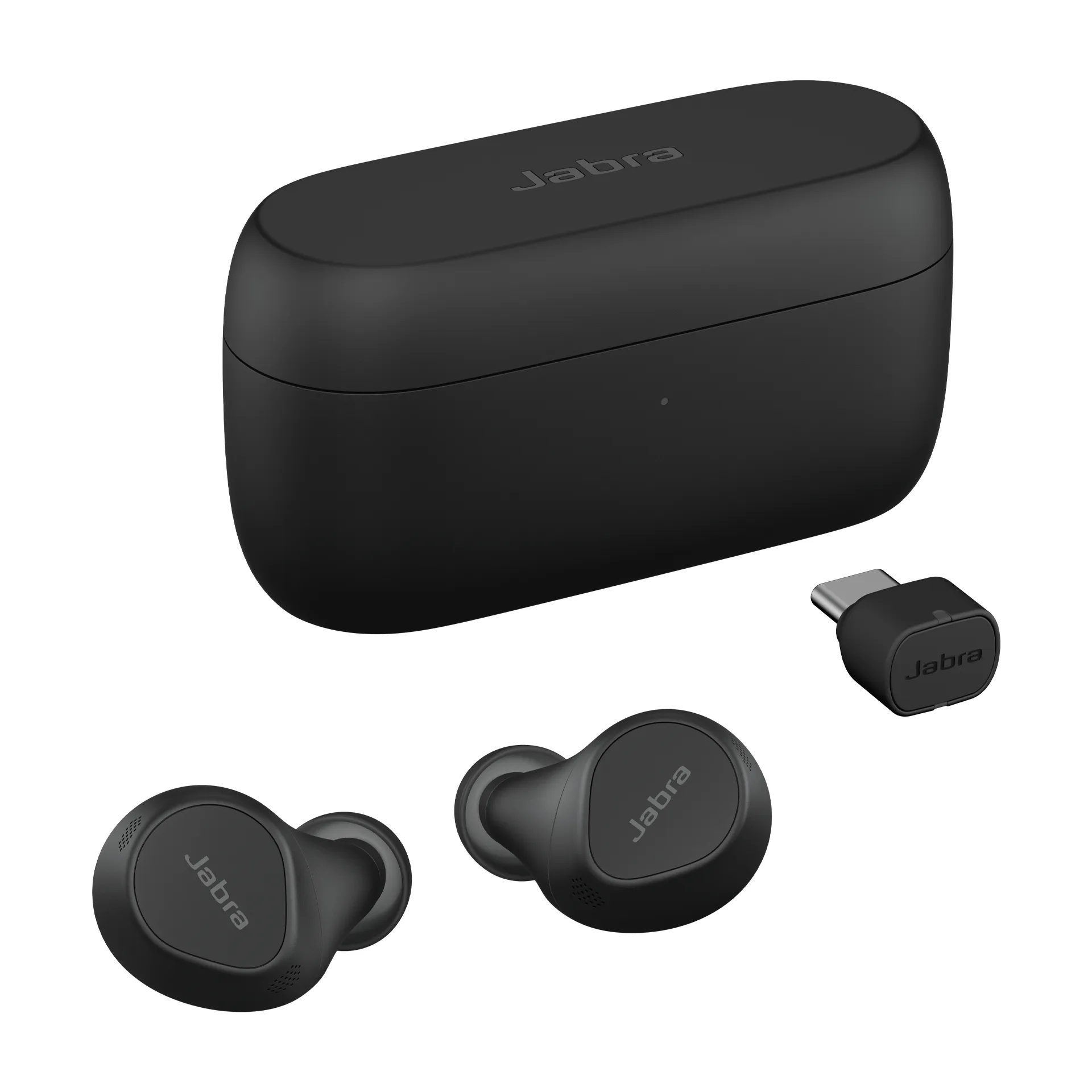 Jabra Evolve2 Buds UC ANC Wireless Earbuds with USB-C adapter, Black