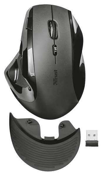 Trust Vergo Wireless Ergonomic Comfort -langaton hiiri, Musta