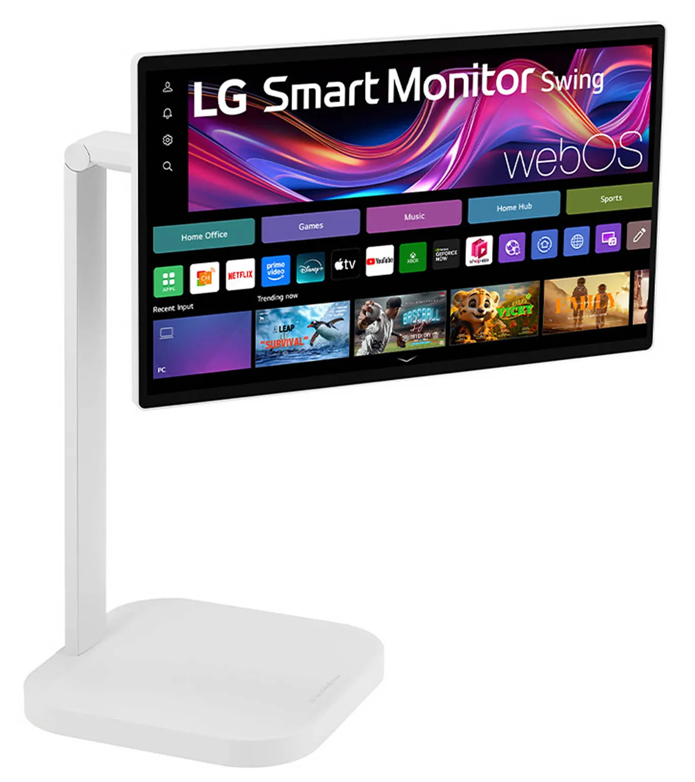 LG 32U889SA-W 31.5" 4K Ultra HD, IPS touch smart sk&auml;rm med Swing Stand