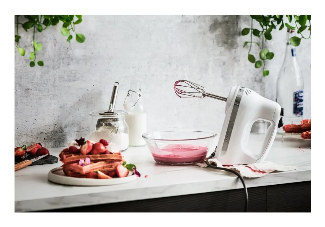 KitchenAid 5KHM5110EWH 85W Hand Mixer, White