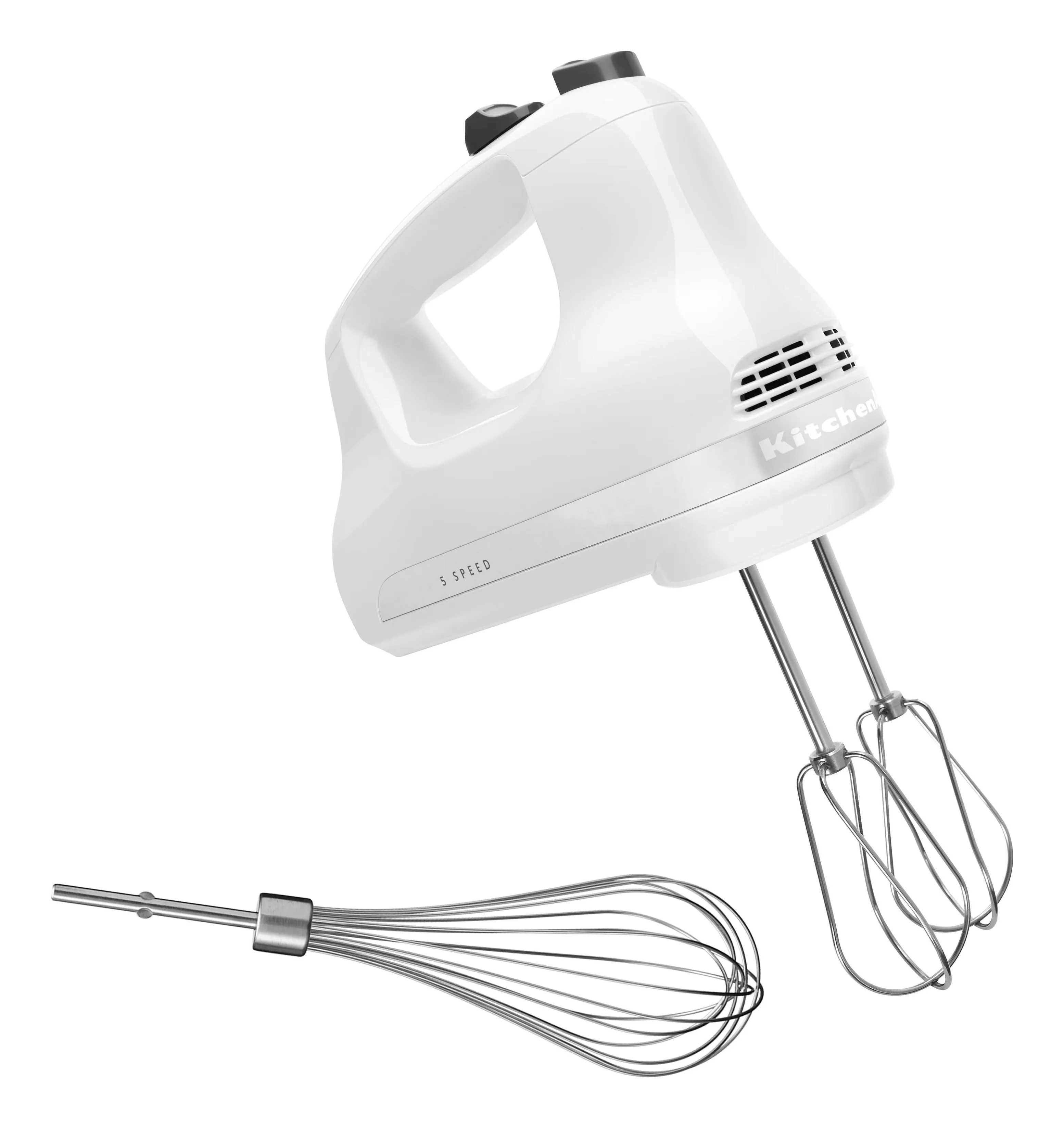 KitchenAid 5KHM5110EWH 85W Hand Mixer, White